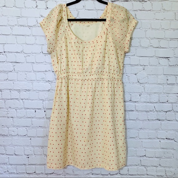 J. Crew Dresses & Skirts - J Crew | Cream Red Polka Dot Dress Size S